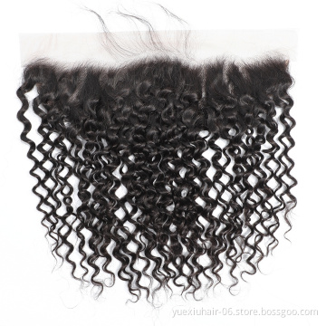 Free Parting 130% Density Unprocessed Virgin Human Hair Lace Closure With Baby Hair